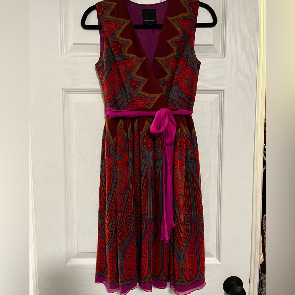 Anthropologie Anna Sui 100% Silk Dress